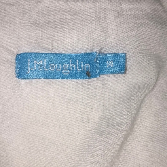 J. McLaughlin Skirt in Lilou Style Embroidered Linen Fit and Flare Size 14 - Picture 4 of 9